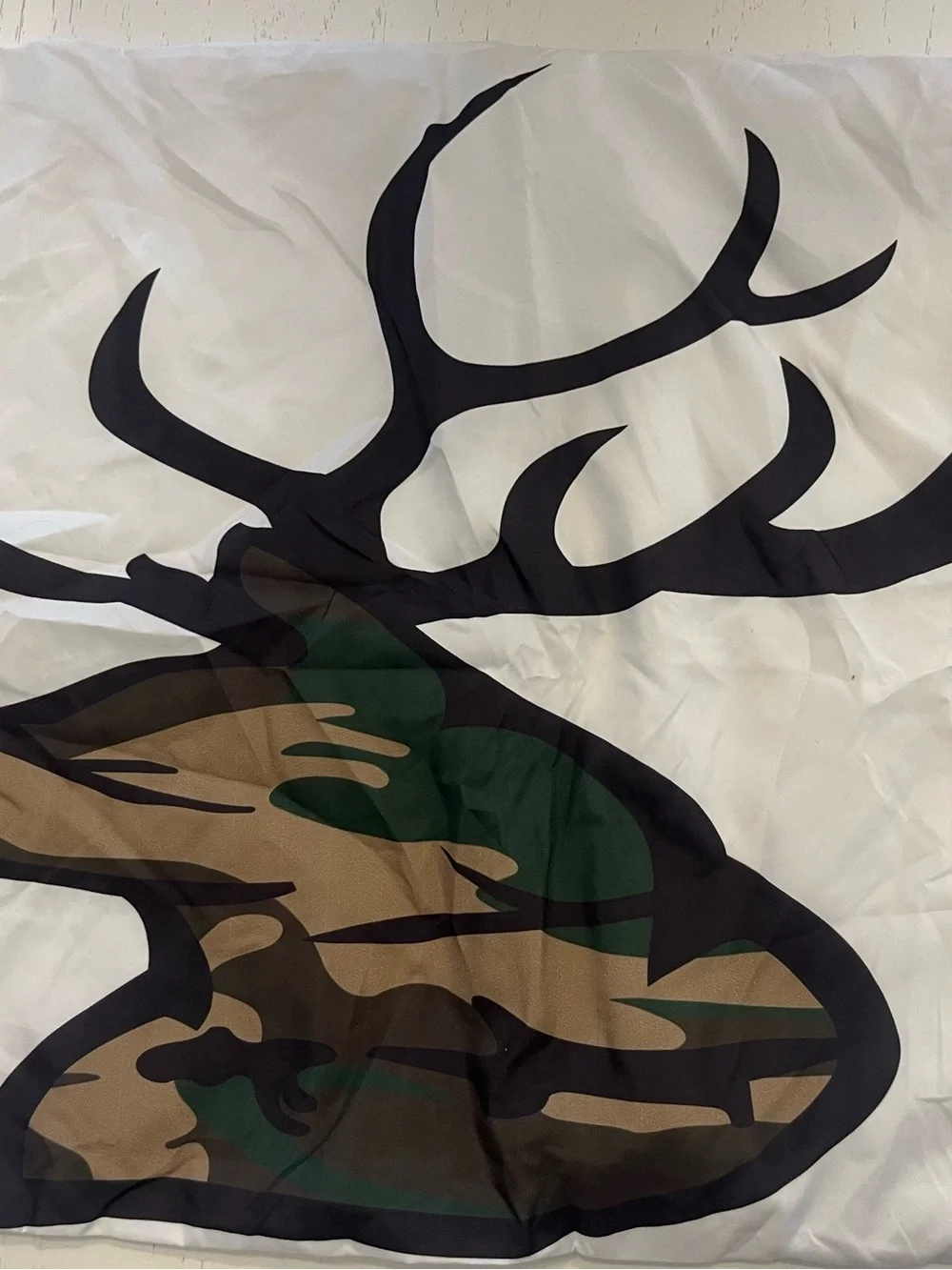 NEW Queen Size White Deer Camo Duvet Cover Set
